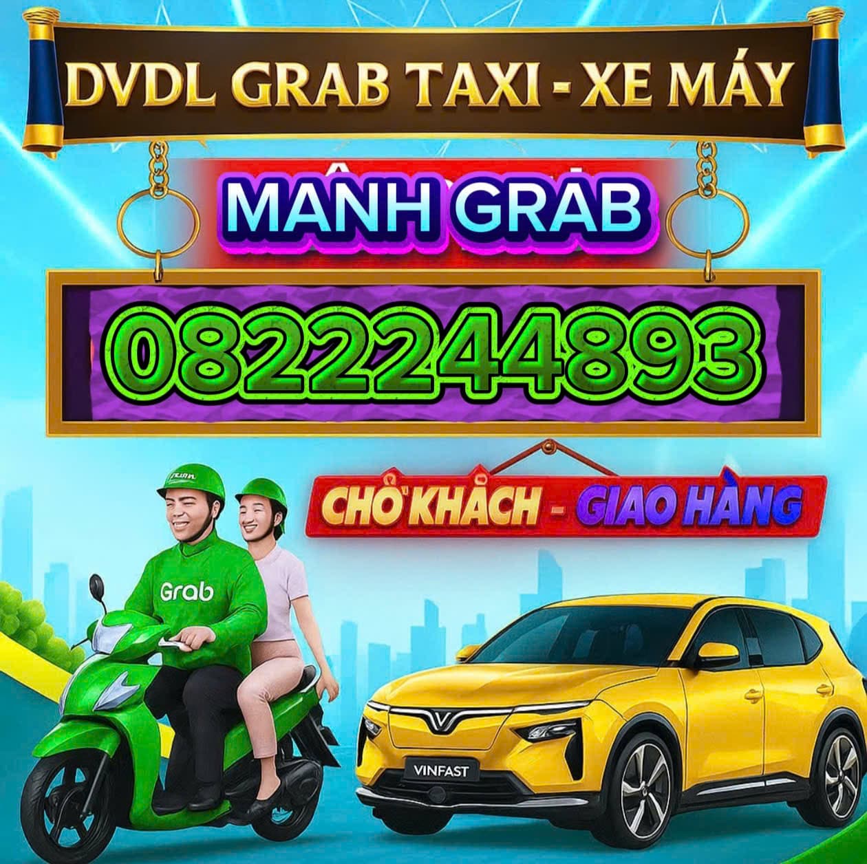 Grab Xe Ôm Trảng Dài Biên Hòa ☎️ 0822.244.893
